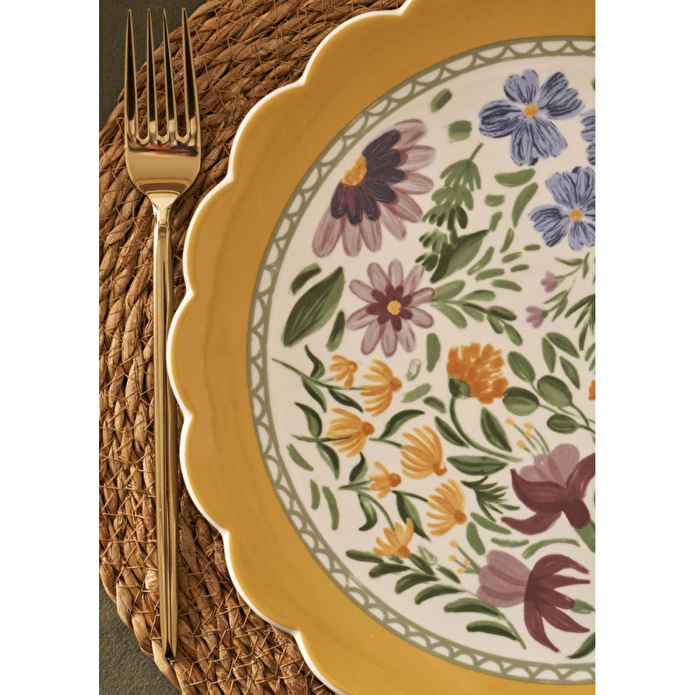 Bella Maison Bianca New Bone Servis Tabağı (26 Cm) Çok Renkli