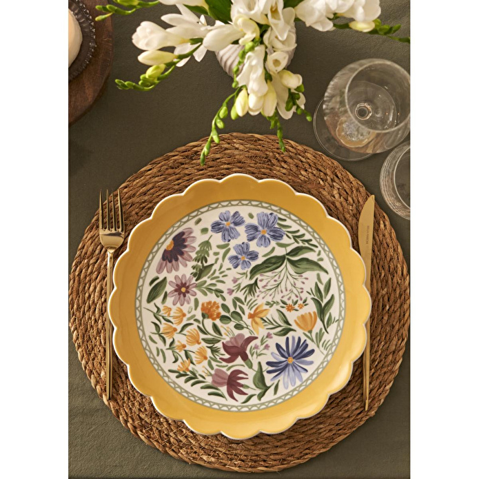 Bella Maison Bianca New Bone Servis Tabağı (26 Cm) Çok Renkli