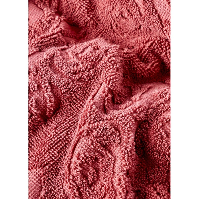 Bella Maison %100 Pamuk Rose Jakarlı Yüz Havlusu Mürdüm (50x90 Cm) Mürdüm