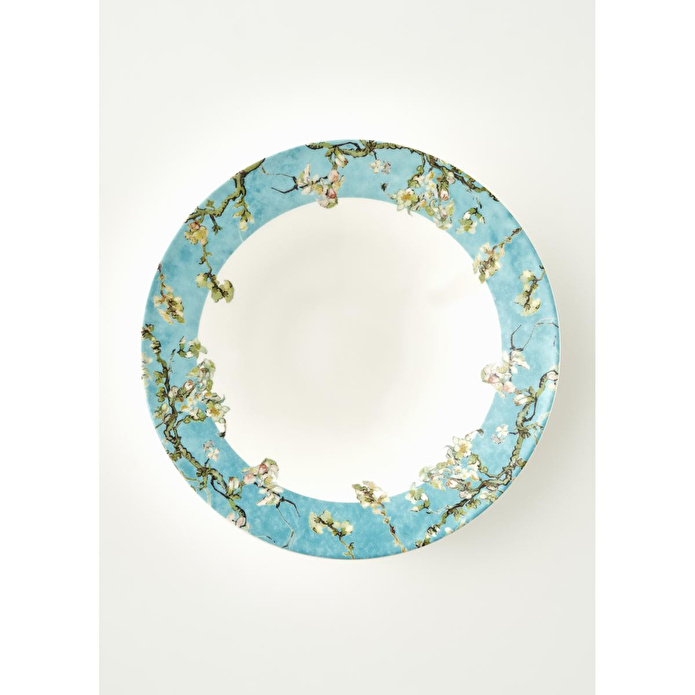 Bella Maison Van Gogh Almond Blossom Porselen Salata Kasesi Turkuaz (29 Cm) Mavi