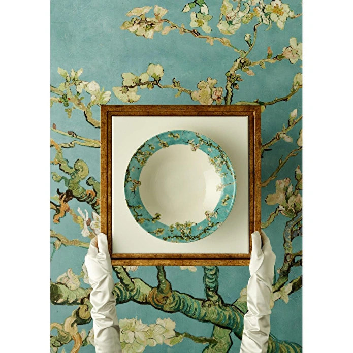 Bella Maison Van Gogh Almond Blossom Porselen Salata Kasesi Turkuaz (29 Cm) Mavi