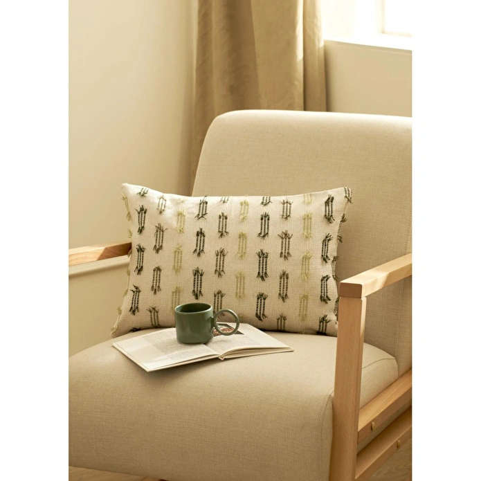 Bella Maison Stich Dekoratif Kırlent Kılıfı Yeşil (35x50 Cm) Yeşil