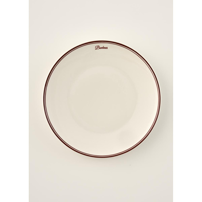 Bella Maison Bonheur Porselen Servis Tabağı Bordo (28 Cm) Bordo
