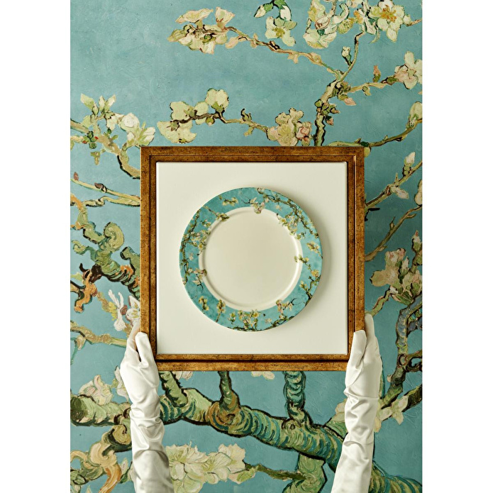 Bella Maison Van Gogh Almond Blossom Porselen Servis Tabağı Turkuaz (27 Cm) Mavi