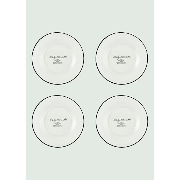 Bella Maison Daily Reminder Servis Tabağı 4'lü Siyah (26 Cm)