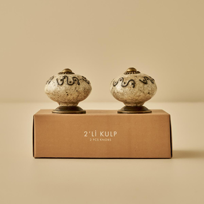 Bella Maison İzzy Kulp 4'lü Krem (6,5x4x4 Cm)