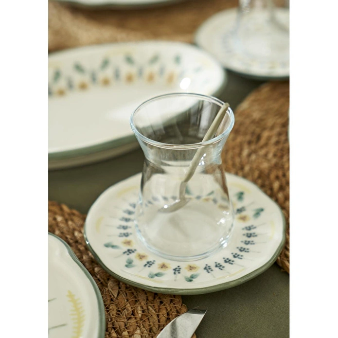 Bella Maison Adelina Stoneware 52 Parça 12 Kişilik Kahvaltı Takımı Yeşil
