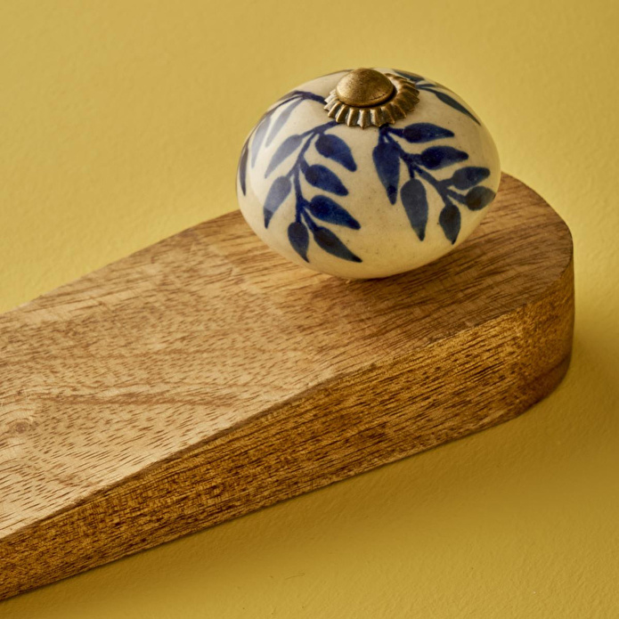 Bella Maison Maia Mango Ağacı Kapı Stoperi 2'li Naturel (16x4,5x5 Cm)