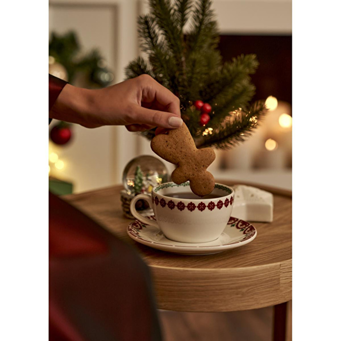 Bella Maison New Year Yılbaşı 2'li Porselen Çay Fincanı Seti (270 Cc) Çok Renkli
