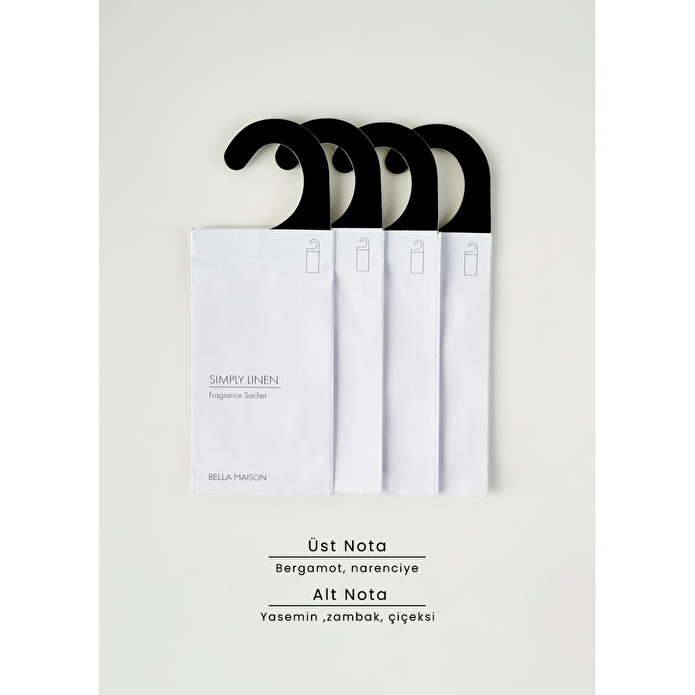 Bella Maison Simply Linen 4'lü Koku Kesesi Beyaz (25 Gr)