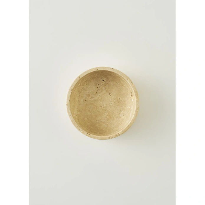 Bella Maison Ephesus Traverten Dekoratif Kase Naturel (20x7 Cm) Naturel