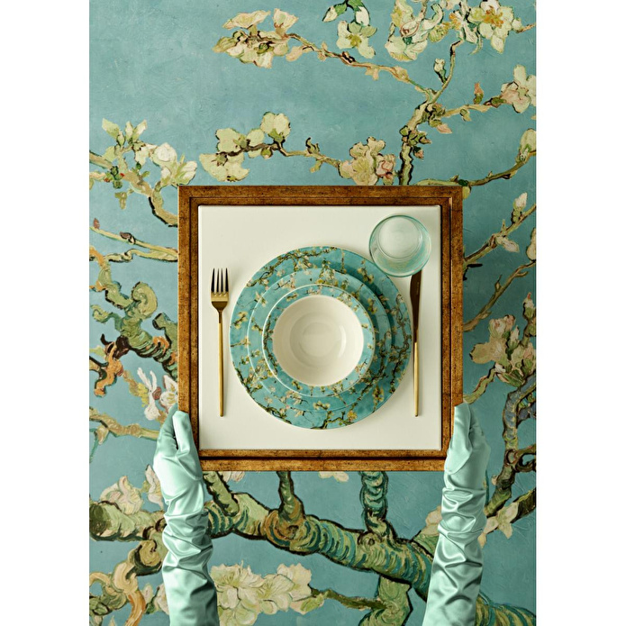 Bella Maison Van Gogh Almond Blossom Porselen Çorba Kasesi Turkuaz (16 Cm) Mavi