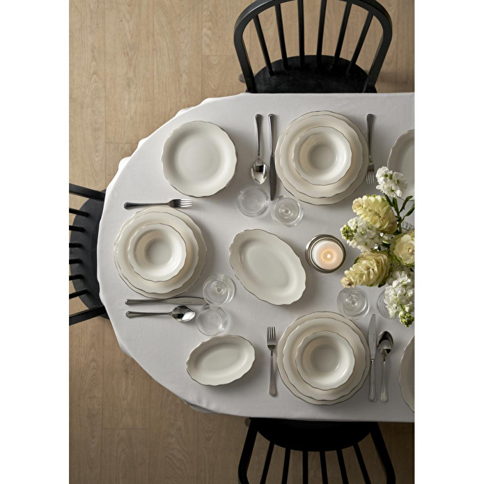 Bella Maison Victoria Porselen Sunum Tabağı Silver (20 Cm) Silver