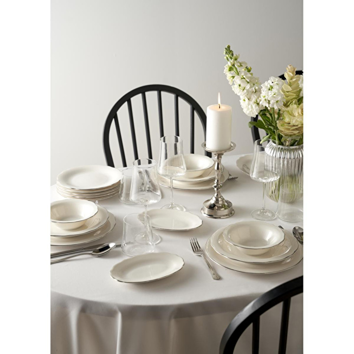 Bella Maison Victoria Porselen Sunum Tabağı Silver (20 Cm) Silver
