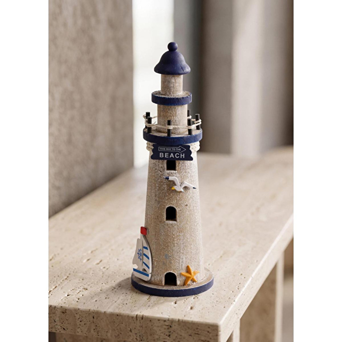 The Mia Retro Marin Deniz Feneri Obje 30 Cm