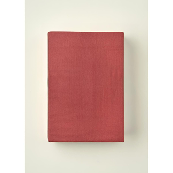 Bella Maison %100 Pamuk Saten Supreme Basic Çift Kişilik Lastikli Çarşaf Bordo (160x200x35 Cm) Bordo