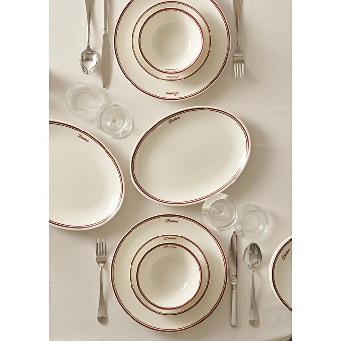 Bella Maison Bonheur Porselen Sunum Tabağı Bordo (36 Cm) Bordo