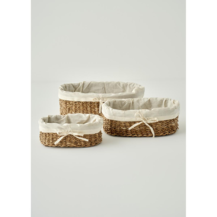 Bella Maison Diana Bezli Hasır Sepet Naturel (27x15 Cm) Naturel