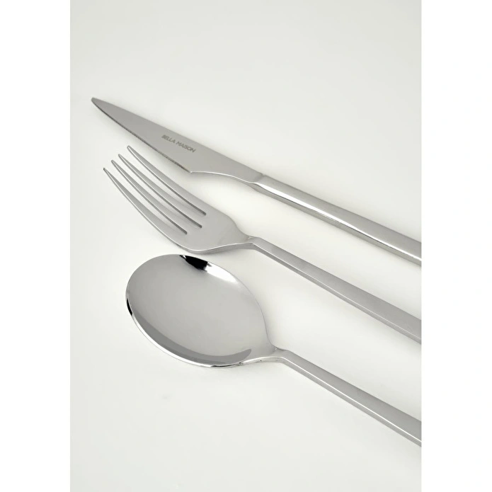 Bella Maison Toscana 18 Parça Tatlı Çatal Kaşık Bıçak Seti Silver Silver