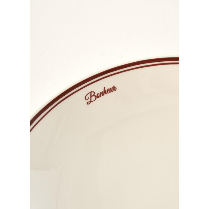 Bella Maison Bonheur Porselen Çukur Tabak Bordo (20 Cm) Bordo