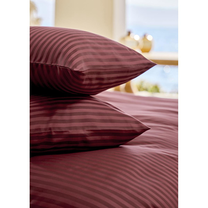 Bella Maison Premium Tencel King Size Saten Nevresim Seti Bordo (240x220 Cm) Bordo