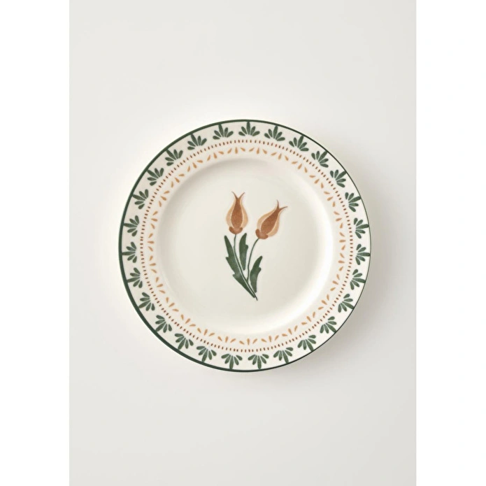 Bella Maison Tulip Porselen 6'lı Pasta Tabağı Seti (21 Cm) Çok Renkli