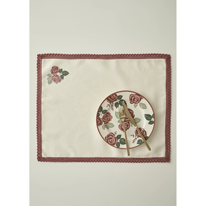 Bella Maison Rose Kopanakili Amerikan Servis Krem (35x45 Cm) Krem