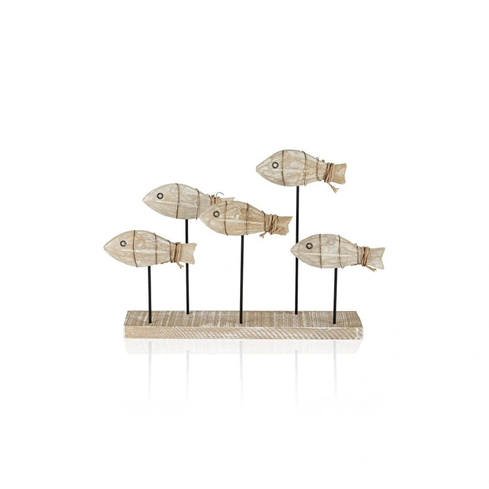 The Mia Retro Coastal 5'li Balık Biblosu 30 Cm