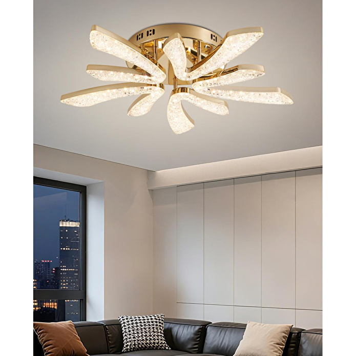Apliqa Quinn 10'lu Gold 80 Watt Plafonyer 3 Renkli Led Avize