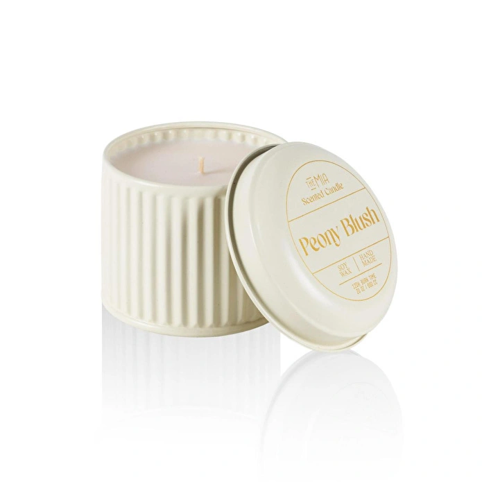 The Mia Calm Peony Blush Kokulu Krem Kapaklı Mum 600 Gr 10