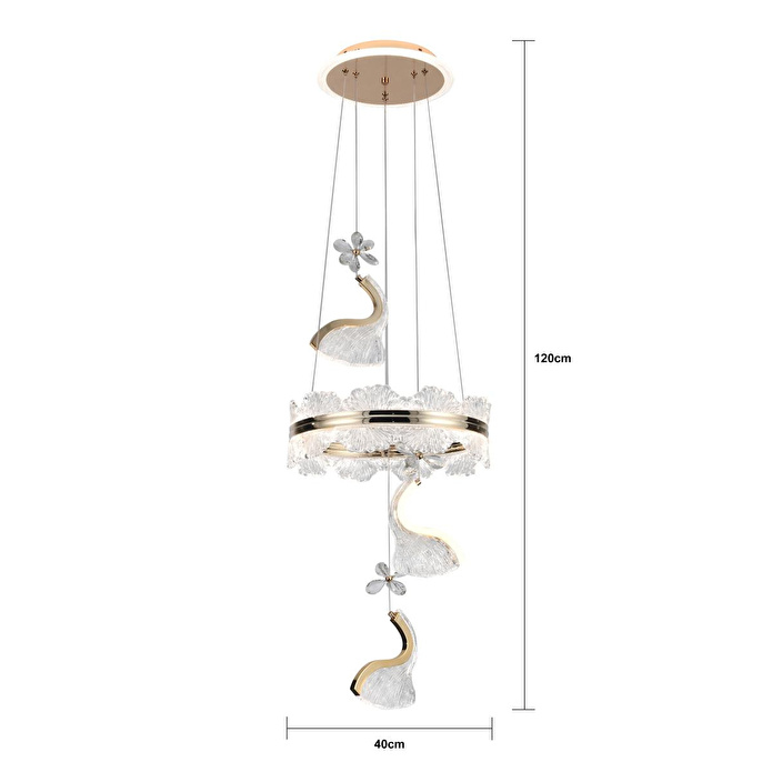 Apliqa Liliana 3'lü Gold Led Avi̇ze