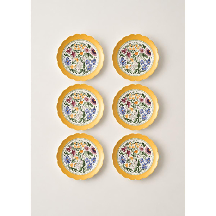 Bella Maison Bianca New Bone 6'lı Servis Tabağı Seti (26 Cm)