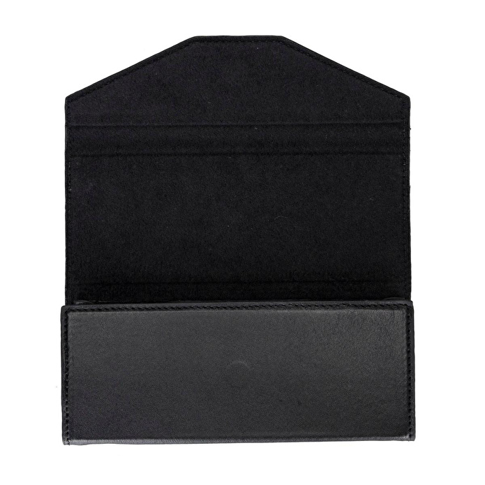 Bloominbag Prisma Noir Black Deri Gözlük Kılıfı – Mıknatıslı Üçgen Tasarım