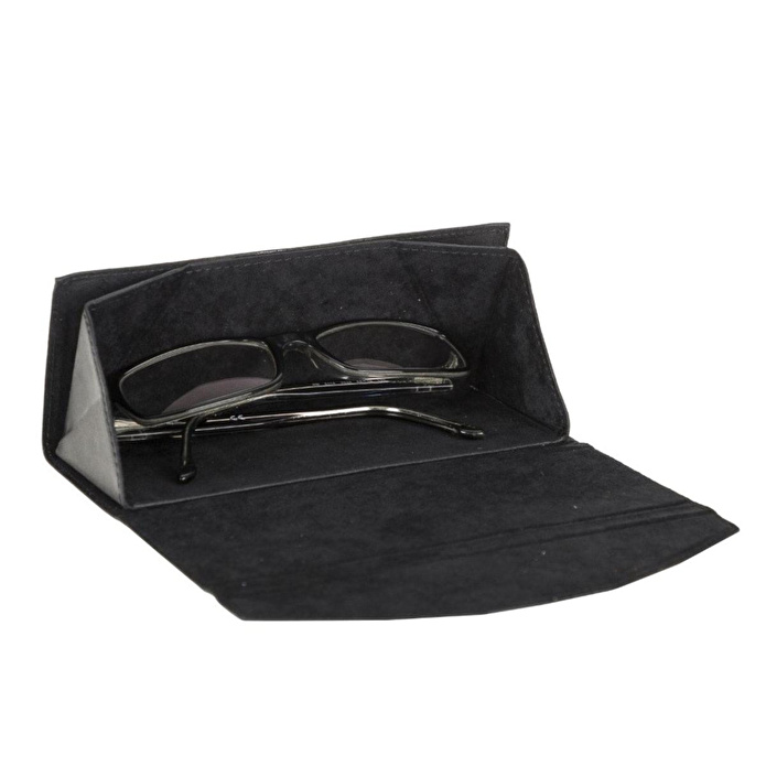 Bloominbag Prisma Charcoal Graphite Deri Gözlük Kılıfı – Mıknatıslı Üçgen Tasarım