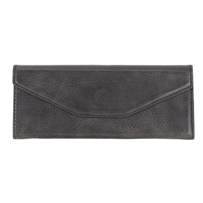 Bloominbag Prisma Charcoal Graphite Deri Gözlük Kılıfı – Mıknatıslı Üçgen Tasarım