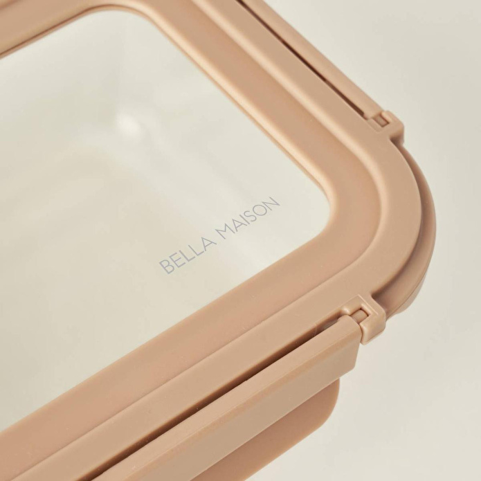 Bella Maison Terra 3'lü Cam Saklama Kabı Seti Bej (370 Cc)