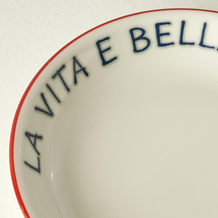 Bella Maison Line Porselen Büyük Sunum Kasesi Kırmızı (15 Cm)