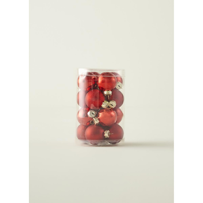 Bella Maison Christmas Dekoratif Süs 16'lı Kırmızı (3 Cm) Kırmızı