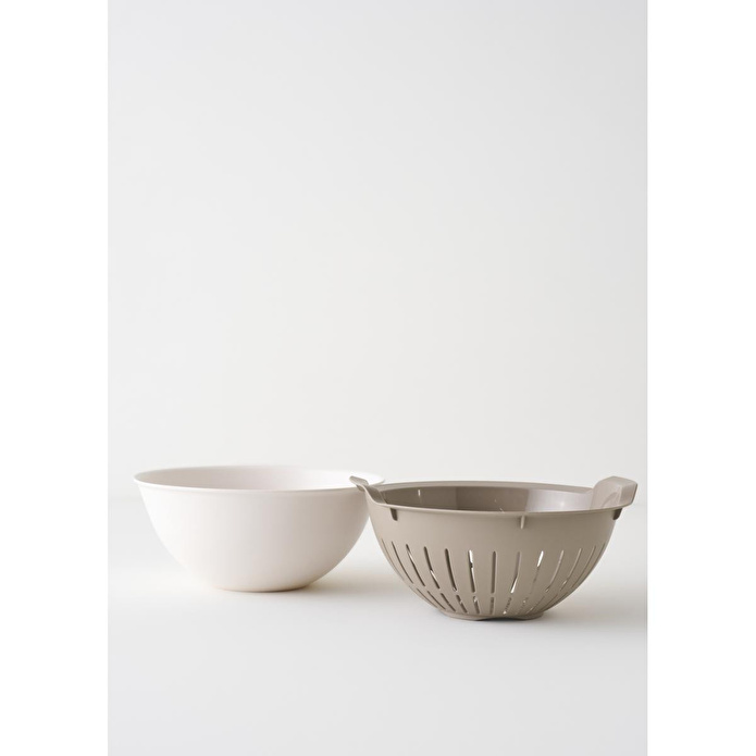 Bella Maison Handle Kaseli Süzgeç Bej (25,5x25,5x10,8 Cm) Bej