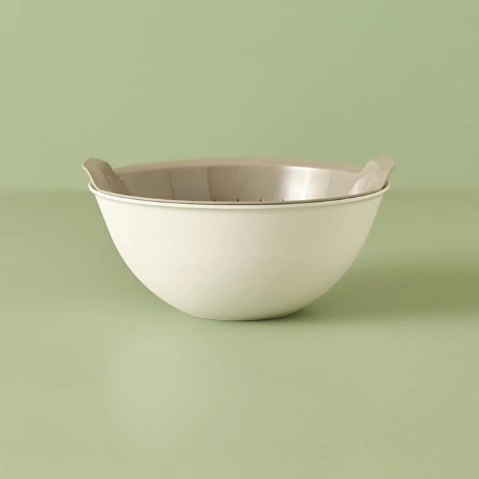 Bella Maison Handle Kaseli Süzgeç Bej (25,5x25,5x10,8 Cm) Bej