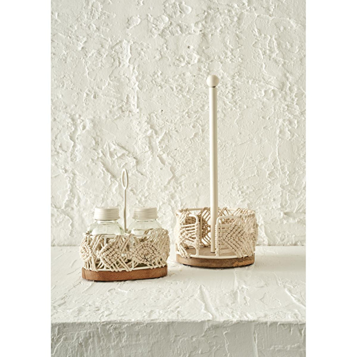 Bella Maison Flick Kağıt Havluluk Krem (14x14x33 Cm) Krem