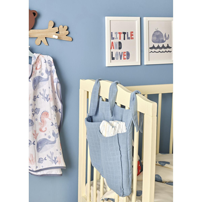 Bella Maison %100 Pamuk Marine Beşik Organizer (30x40 Cm) Çok Renkli