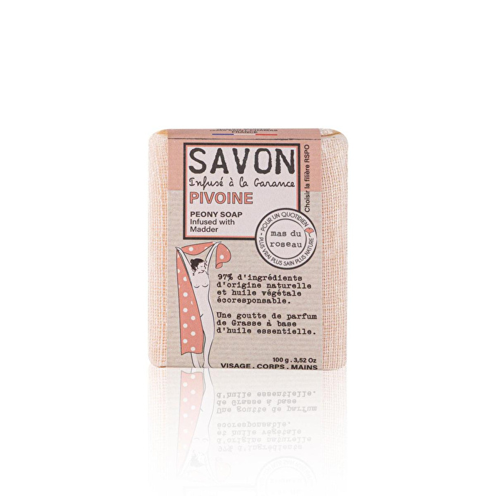 The Mia Mas Du Roseau Peony Scented Herbal Soap | Şakayık Sabunu 100g