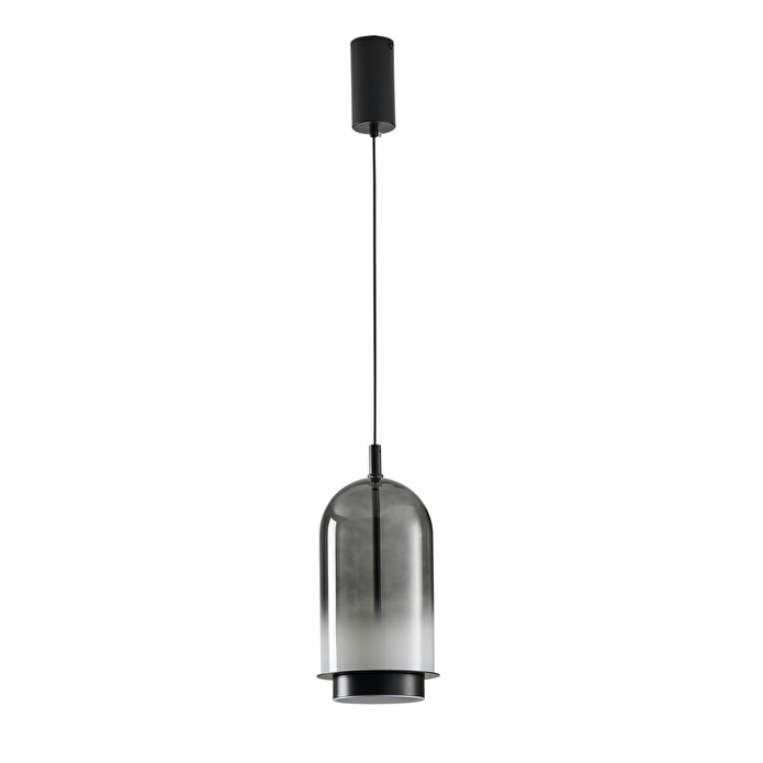 Apliqa Velmio Modern Cam Tekli Led Sarkıt Avize Gri