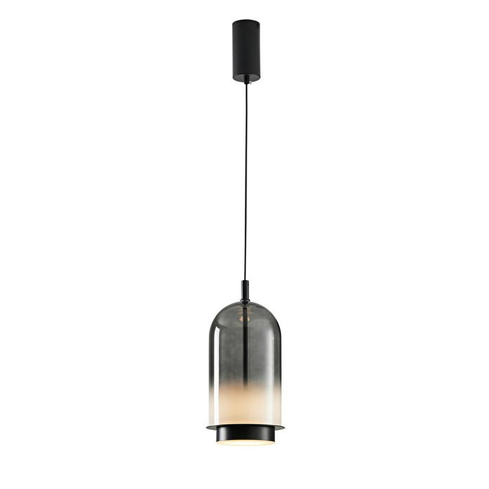 Apliqa Velmio Modern Cam Tekli Led Sarkıt Avize Gri
