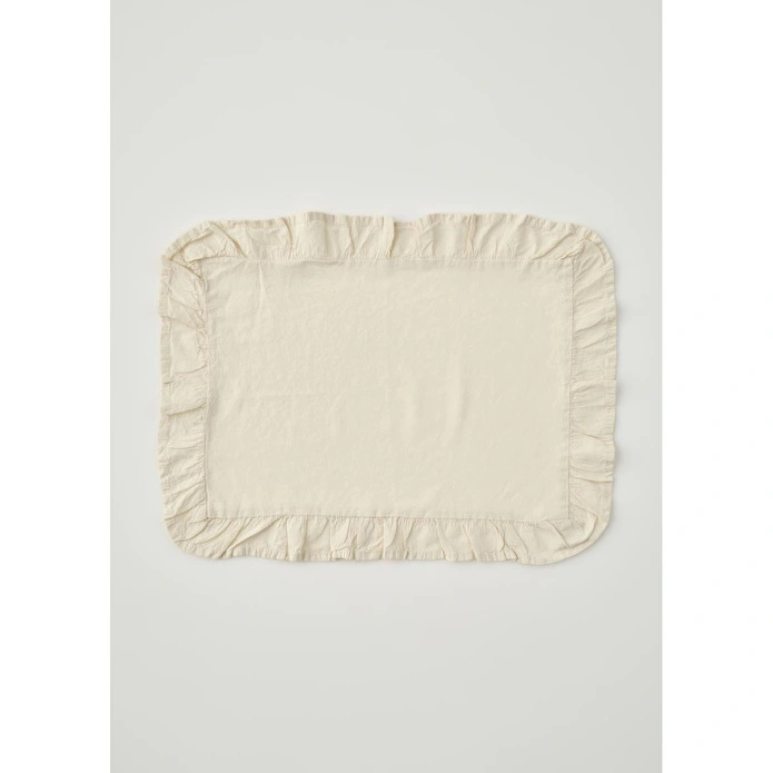 Bella Maison %100 Pamuk Elegance Fırfırlı Amerikan Servis Ekru (35x45 Cm) Ekru
