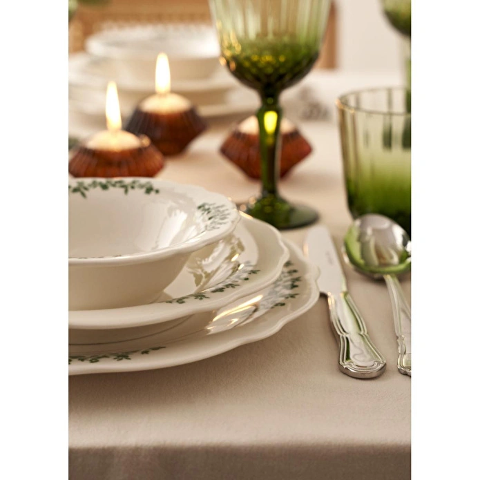Bella Maison Lilly Porselen 24 Parça 6 Kişilik Yemek Takımı Yeşil Yeşil