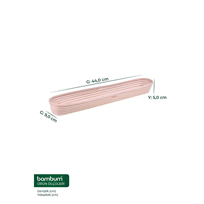 Bambum Puder - Ekmek Mayalama Sepeti Oval 44 Cm