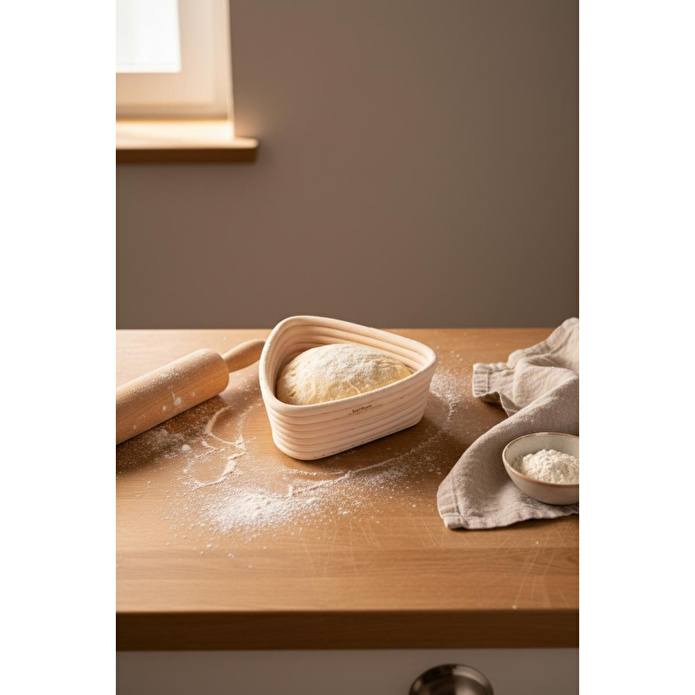 Bambum Puder - Ekmek Mayalama Sepeti Üçgen 16 Cm