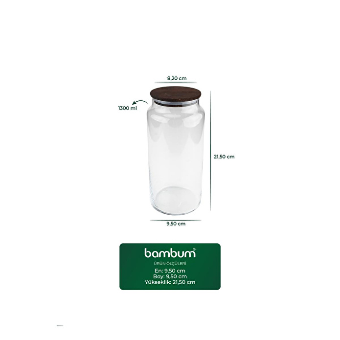 Bambum Nero Zone 1300 Ml 6'lı Sakalama Kabı Seti